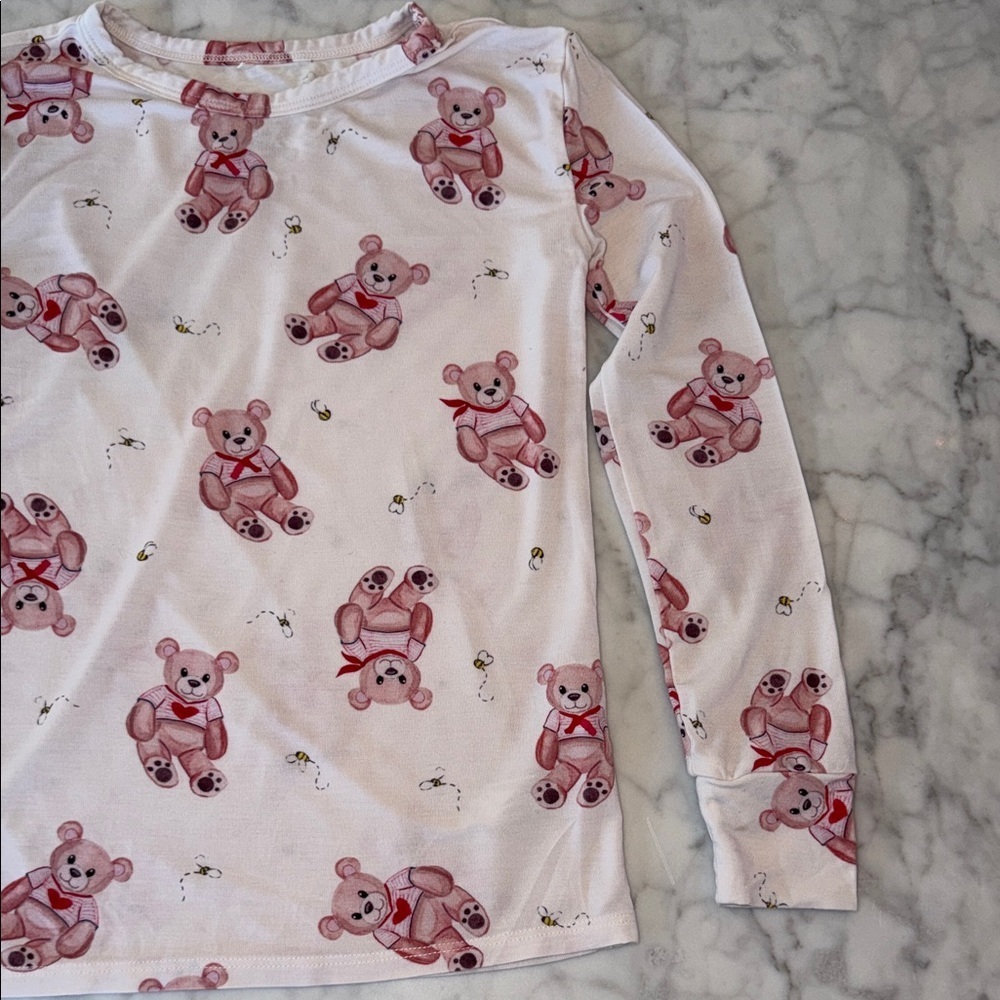 Posh Peanut Teddy Bear Pajama Set 7/8Y - Picture 3 of 5